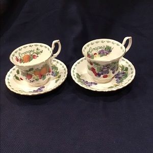 Royal Albert grapes oranges print tea coffee cup & saucer